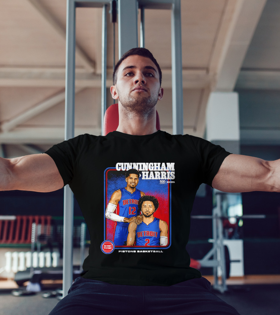 Cunningham Harris 500 Level Onepa Detroit Pistons Basketball T-Shirt