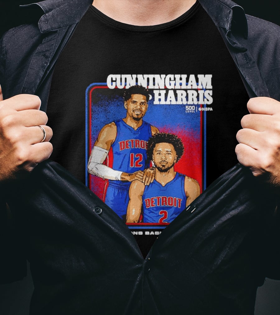 Cunningham Harris 500 Level Onepa Detroit Pistons Basketball T-Shirt