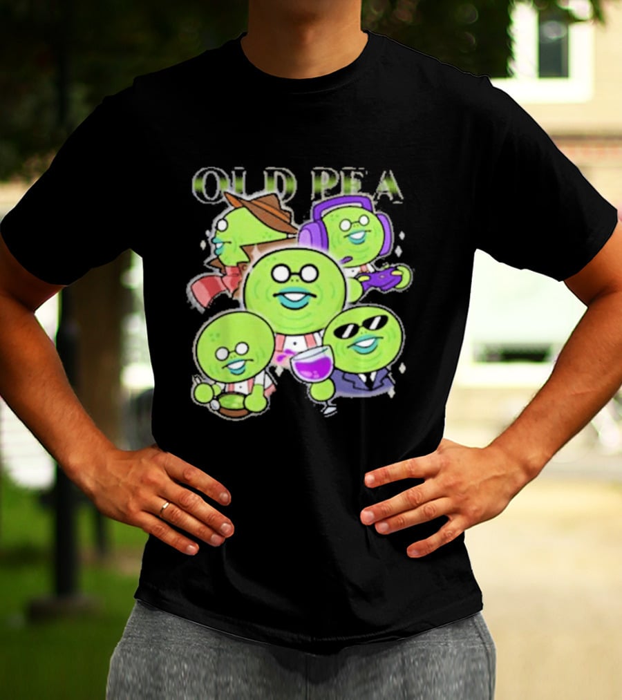 Chikn Nuggit Old Pea Glam Cartoon Characters With Sunglasses And Headphones T-Shirt