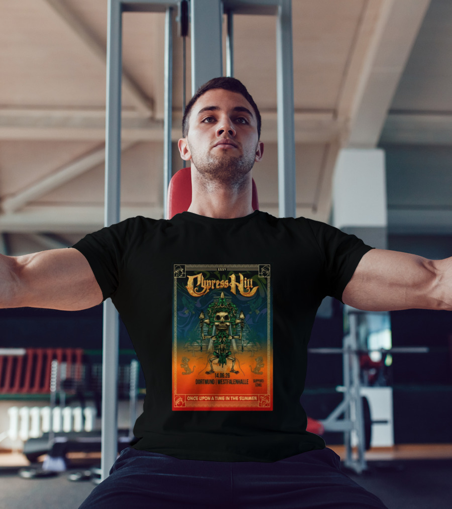 Cypress Hill XXXV Dortmund Westfalenhalle 14.06.26 Support E7hel Once Upon A Time In The Summer Skeleton Warrior T-Shirt