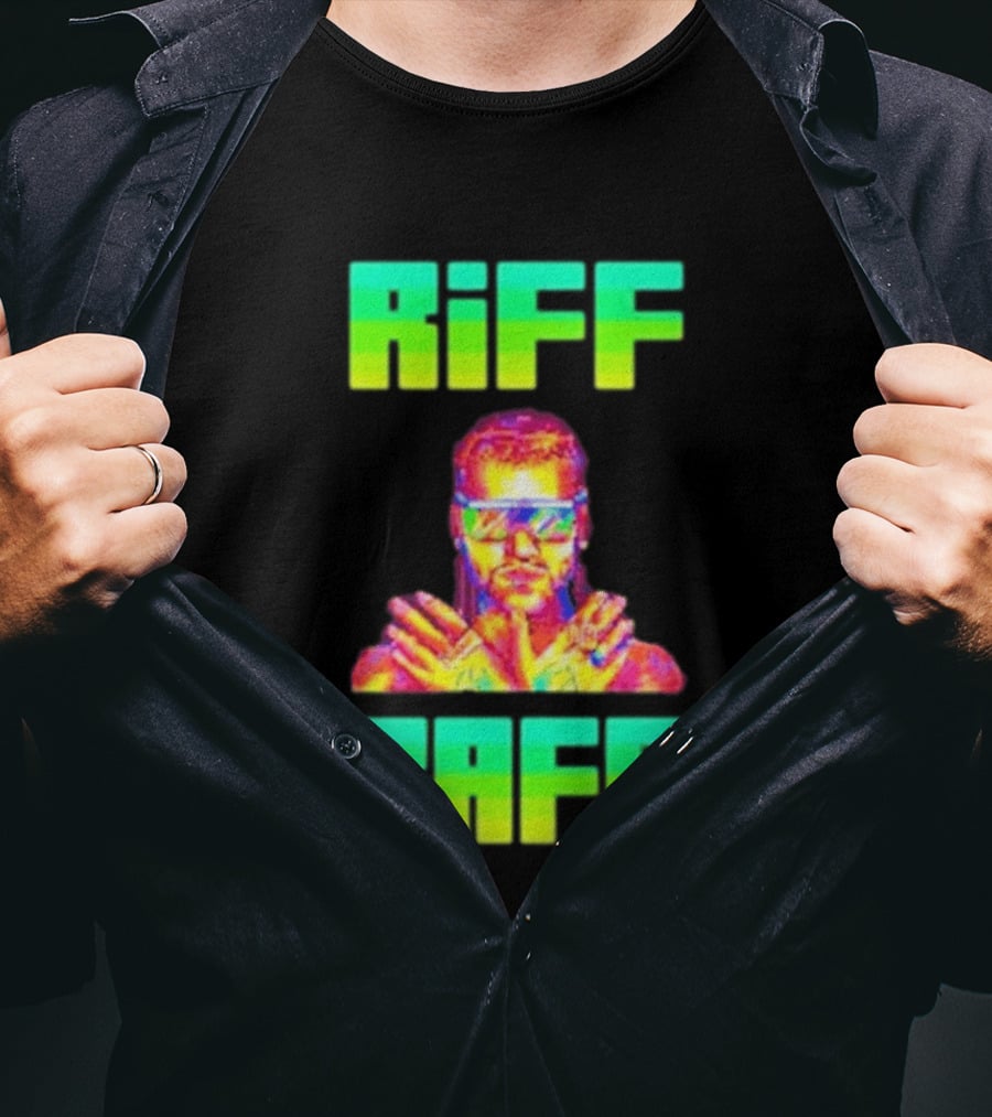 Riff Raff Neon 8 Bit Style Dale Dan Tony T-Shirt