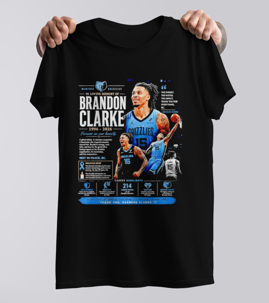 Rip Brandon Clarke Of The Memphis Grizzlies T-Shirt
