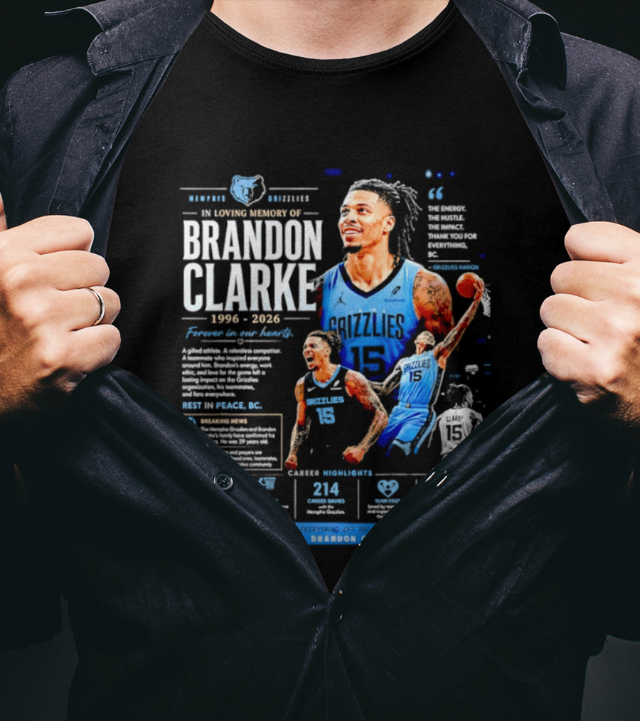 Rip Brandon Clarke Of The Memphis Grizzlies T-Shirt