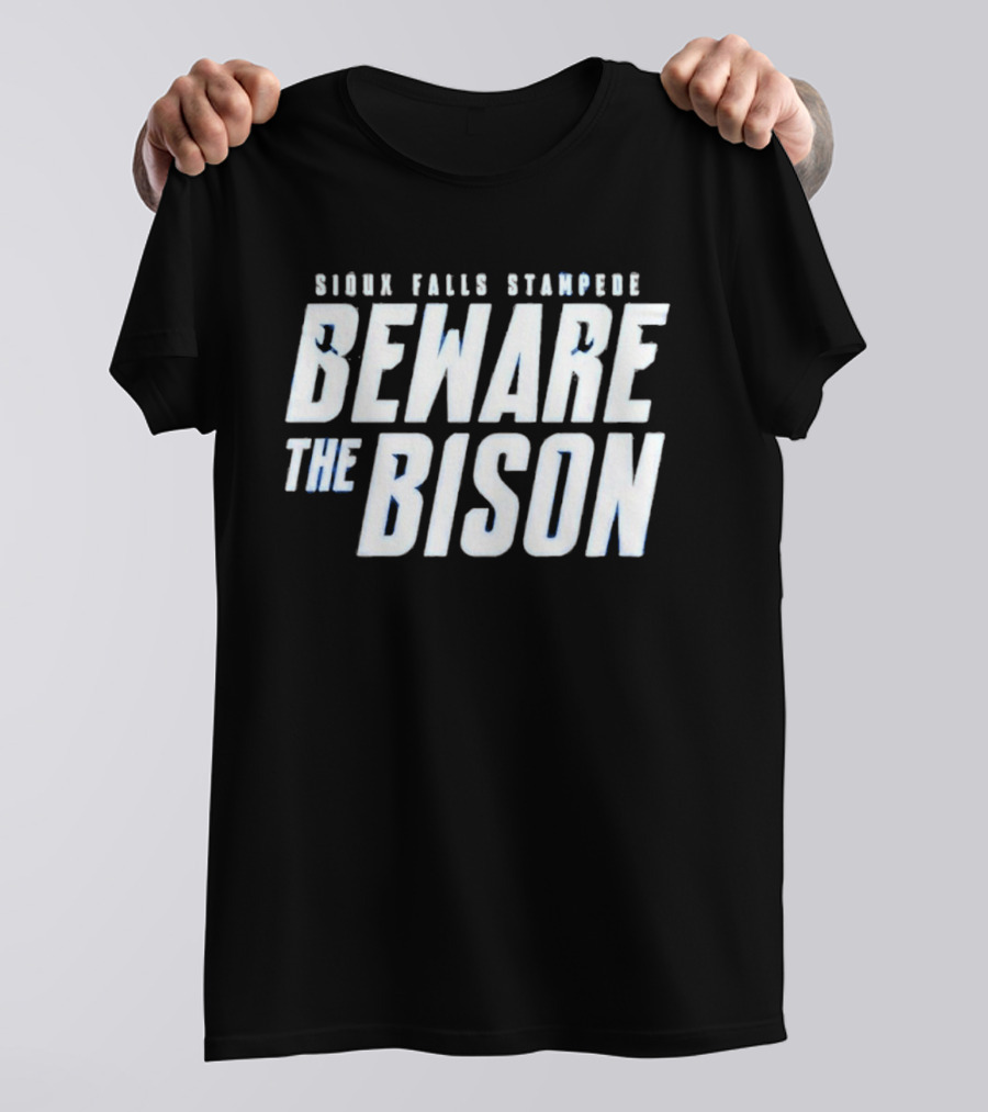 Sioux Falls Stampede Beware The Bison Clark Cup Final 2026 T-Shirt