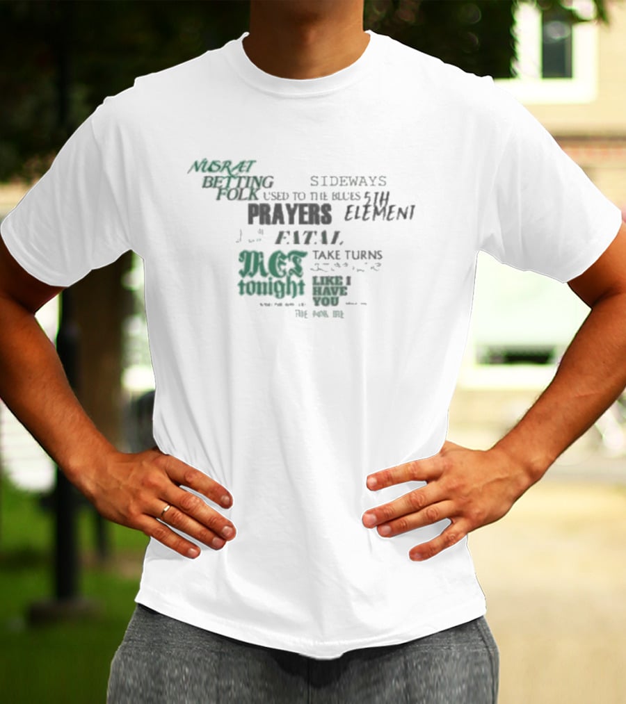 Zayn Konnakol Tracklist Angel Against Tonight Prayers Take Turns Reset T-Shirt