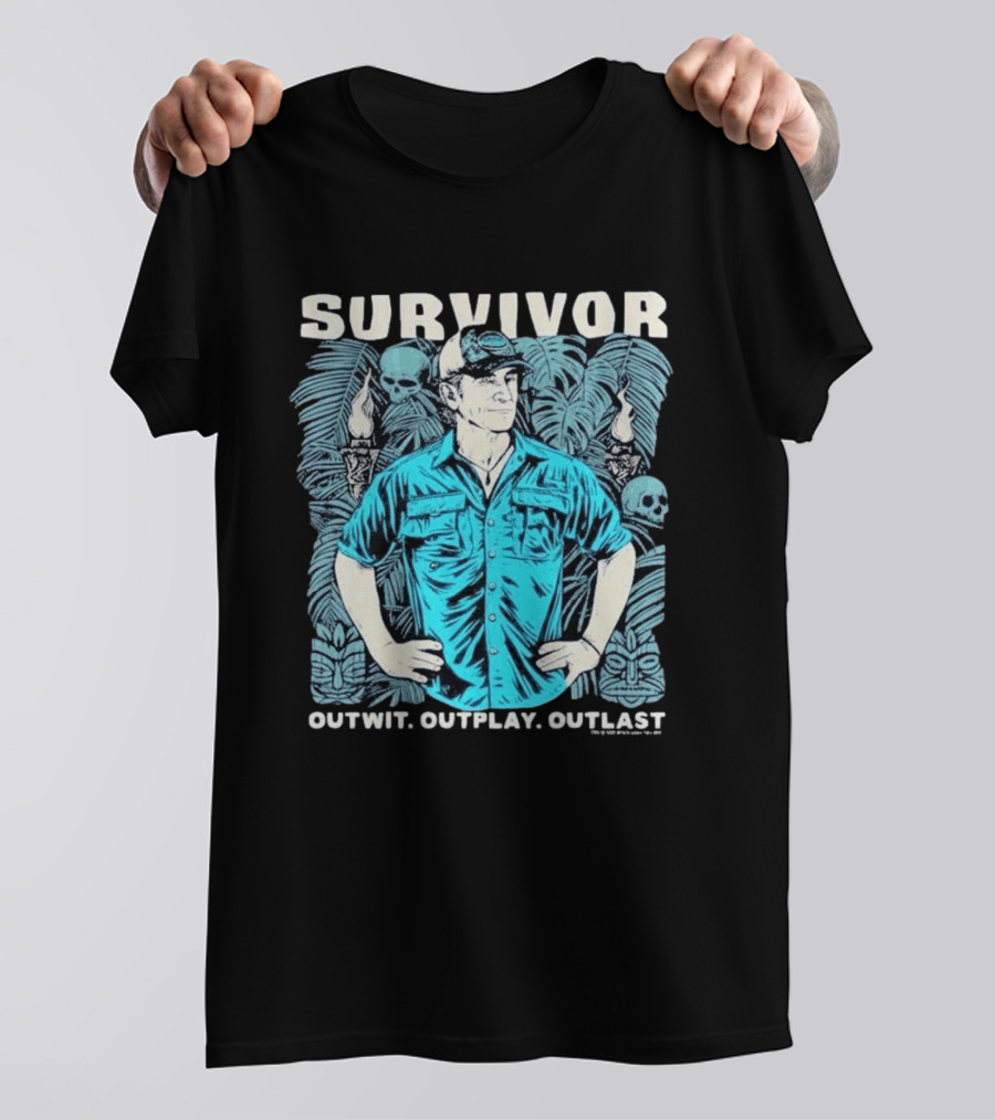 Survivor Jeff Outwit Outplay Outlast Tropical Island Adventure T-Shirt