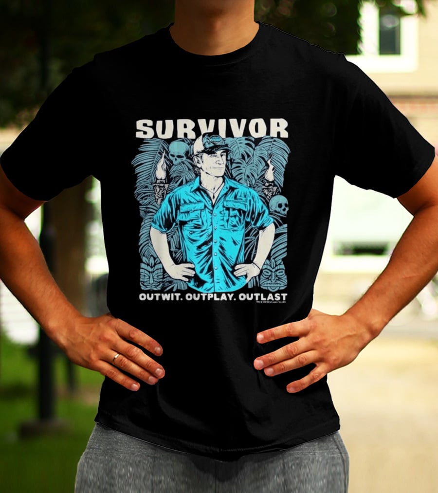 Survivor Jeff Outwit Outplay Outlast Tropical Island Adventure T-Shirt