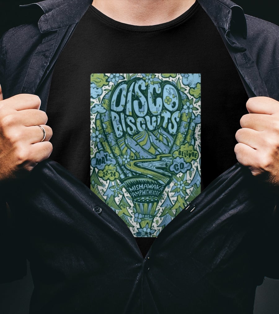 Disco Biscuits Mishawaka Amphitheatre May 22 24 2026 Bellvue CO T-Shirt