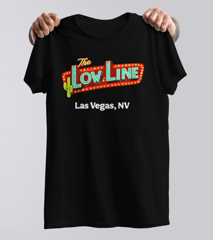 The Low Line Las Vegas NV Neon Cactus Sign T-Shirt