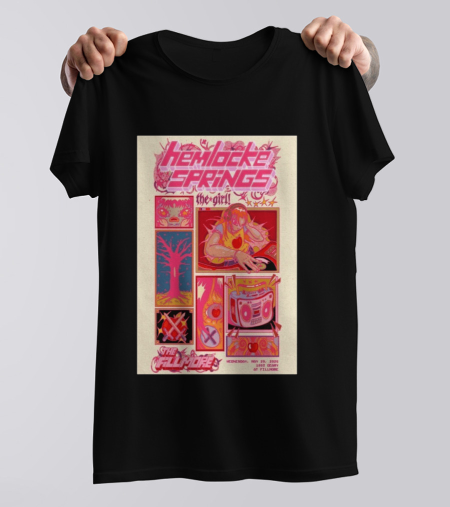 Hemlocke Springs The Girl May 20 2026 The Fillmore San Francisco Concert T-Shirt