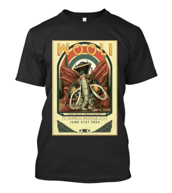Wooli Red Rocks Amphitheatre Mammoth Mountain IV Jun 21 2026 T-Shirt