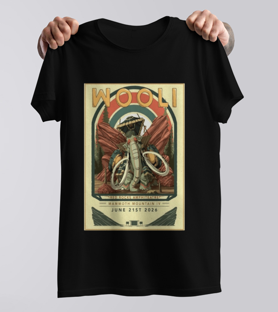 Wooli Red Rocks Amphitheatre Mammoth Mountain IV Jun 21 2026 T-Shirt