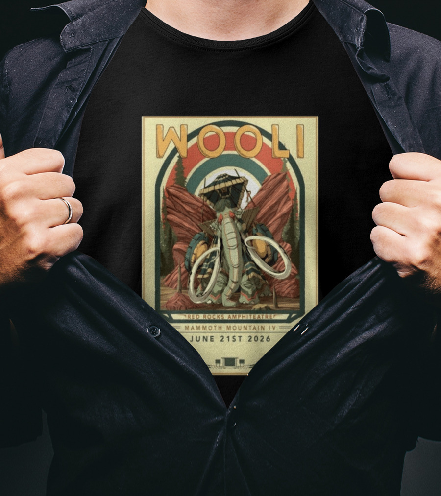 Wooli Red Rocks Amphitheatre Mammoth Mountain IV Jun 21 2026 T-Shirt