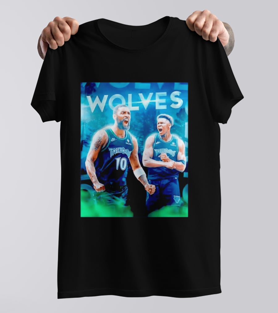 Wolves Timberwolves Kyrie Irving Anthony Edwards Basketball NBA Stars T-Shirt