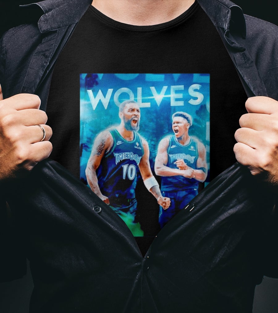 Wolves Timberwolves Kyrie Irving Anthony Edwards Basketball NBA Stars T-Shirt