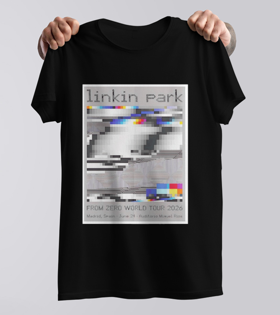 Linkin Park From Zero World Tour 2026 Madrid Spain June 24 Auditorio Miguel Rios T-Shirt