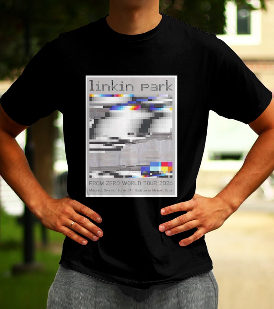 Linkin Park From Zero World Tour 2026 Madrid Spain June 24 Auditorio Miguel Rios T-Shirt