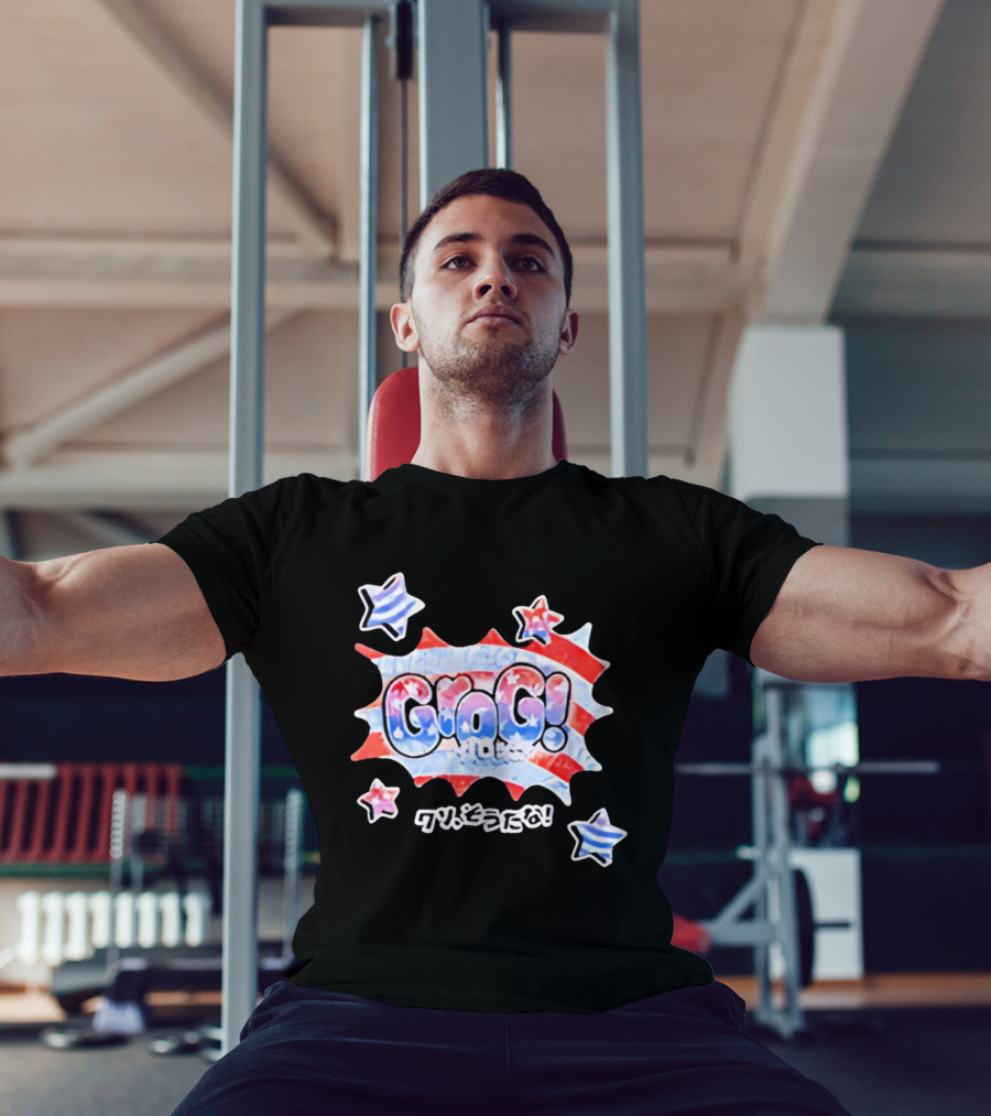 Live Free Grog Hard Grog 2026 Grog Tour Stars And Stripes Comic Burst T-Shirt