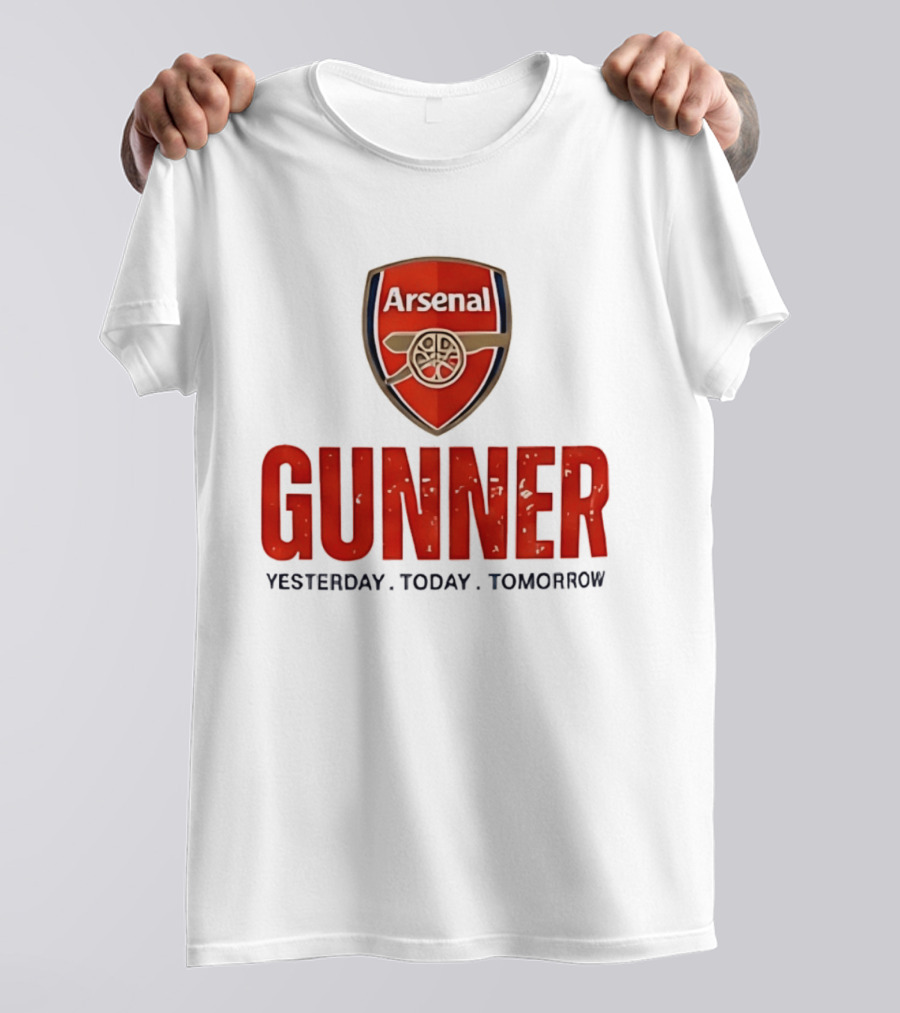 Arsenal Gunner Emblem Yesterday Today Tomorrow T-Shirt
