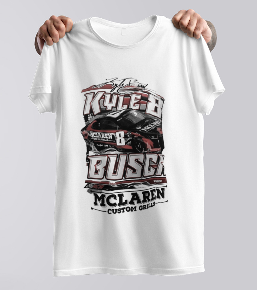 Kyle Busch McLaren Custom Grills NASCAR Racing Car T-Shirt