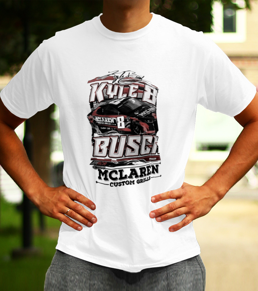 Kyle Busch McLaren Custom Grills NASCAR Racing Car T-Shirt