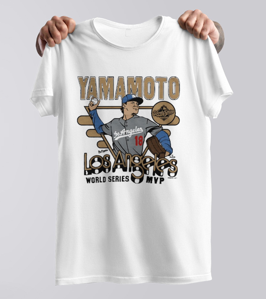 Yamamoto Los Angeles World Series MVP Dodgers Baseball Player T-Shirt