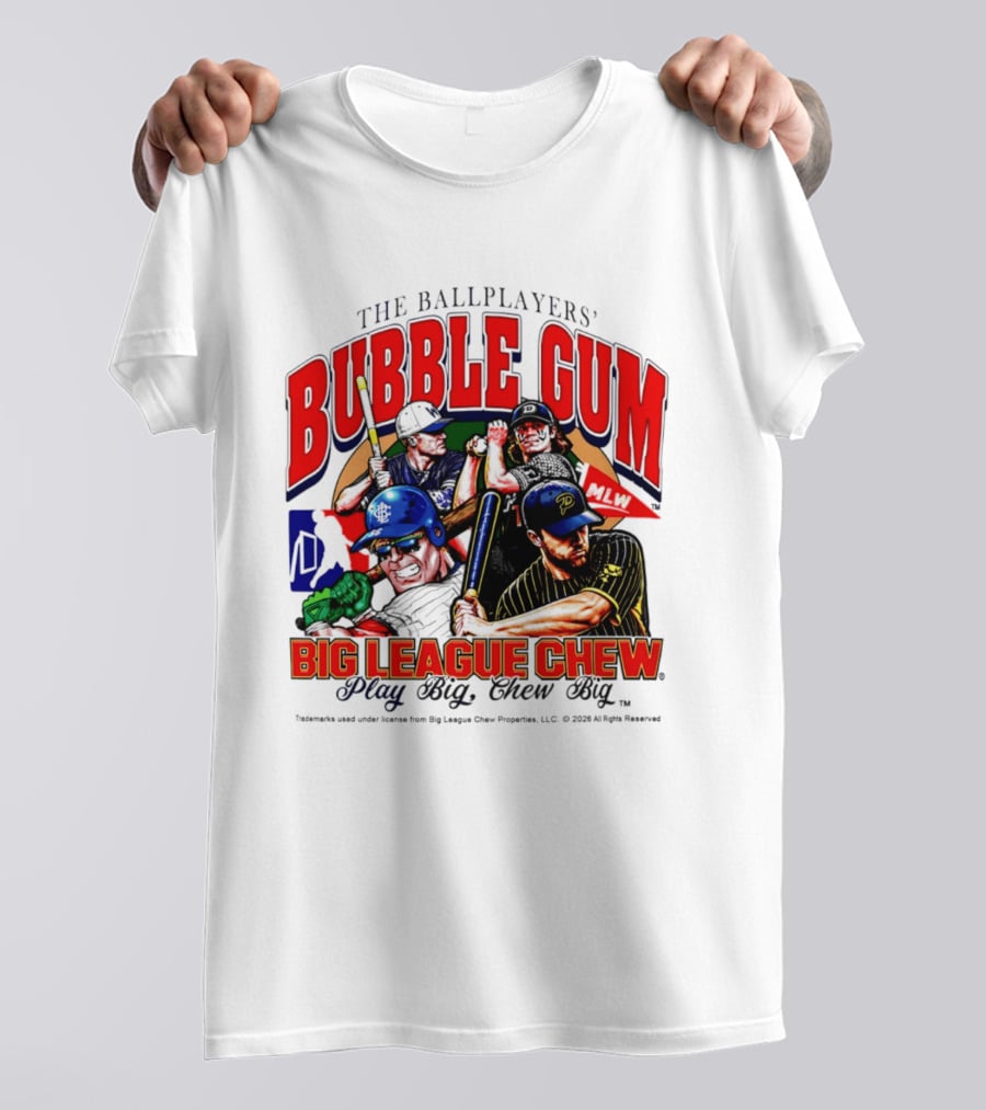 The Ballplayers' Bubble Gum Big League Chew Play Big Chew Big T-Shirt