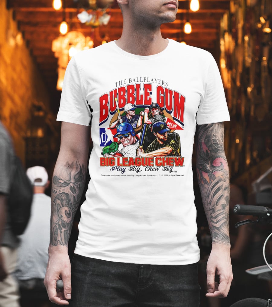 The Ballplayers' Bubble Gum Big League Chew Play Big Chew Big T-Shirt