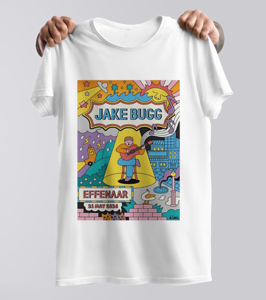 Jake Bugg Effenaar 21 May 2026 Pop Art Style Concert Event T-Shirt