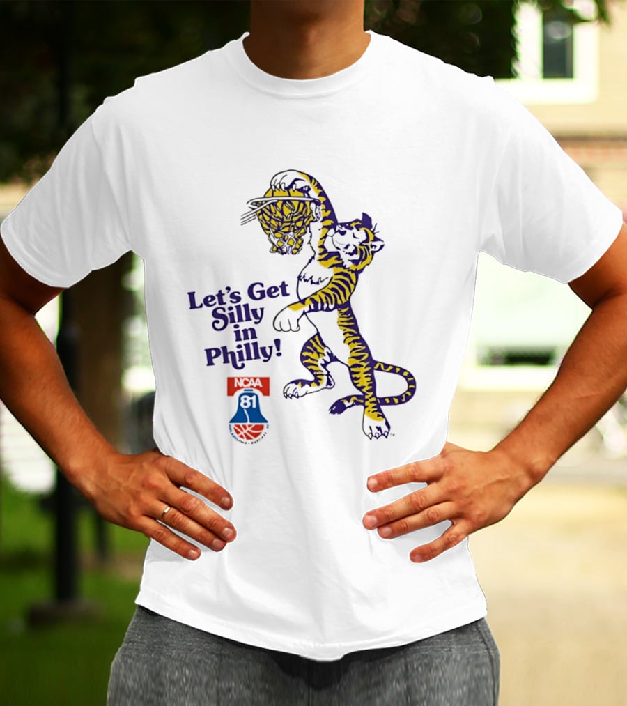 LSU Tigers Let's Get Silly In Philly NCAA 81 Basketball Dunking T-Shirt