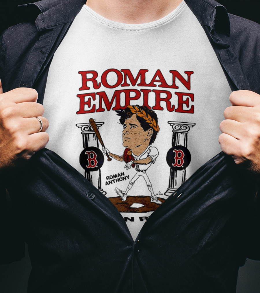 Roman Empire Boston Red Sox Roman Anthony Caricature Player T-Shirt
