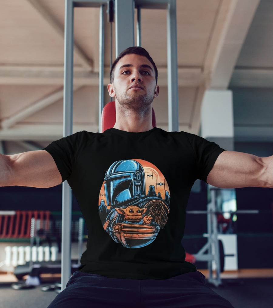 Din Djarin And Grogu Mandalorian Saga Rise Against The Empire T-Shirt