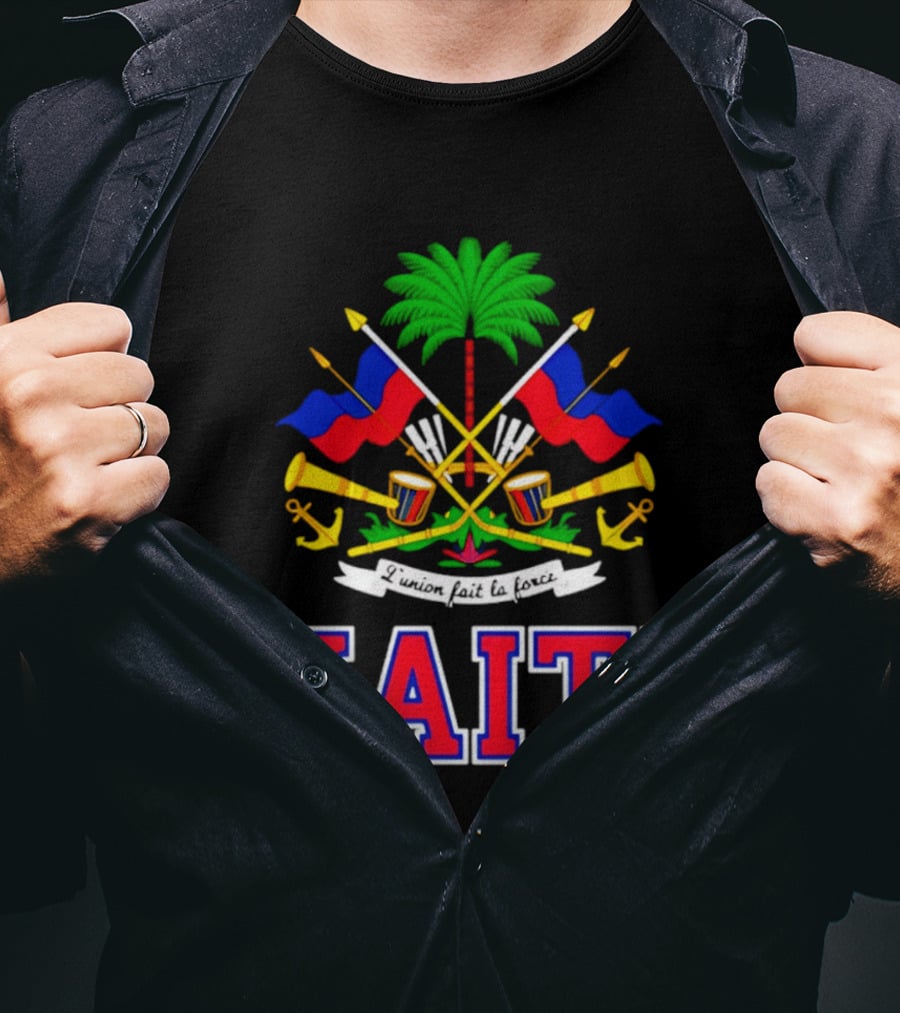 Haiti Coat Of Arms Flag Celebration Haitian Flag Day Independence T-Shirt