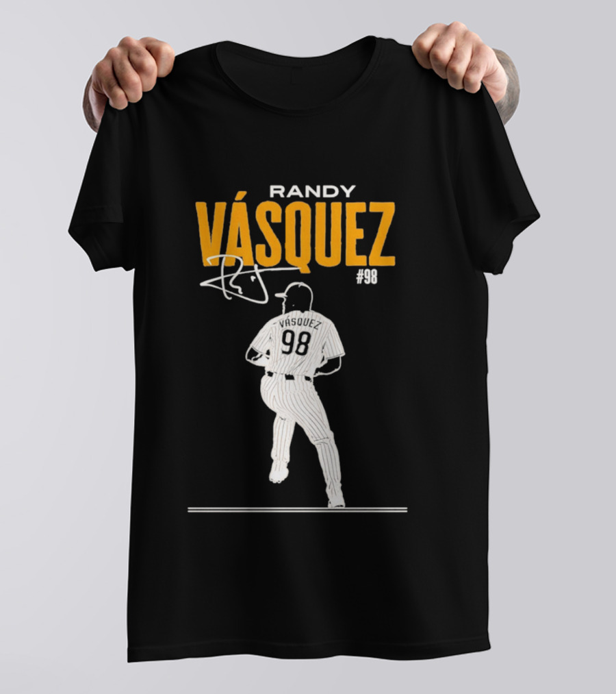 Randy Vázquez 98 San Diego Players Signature T-Shirt
