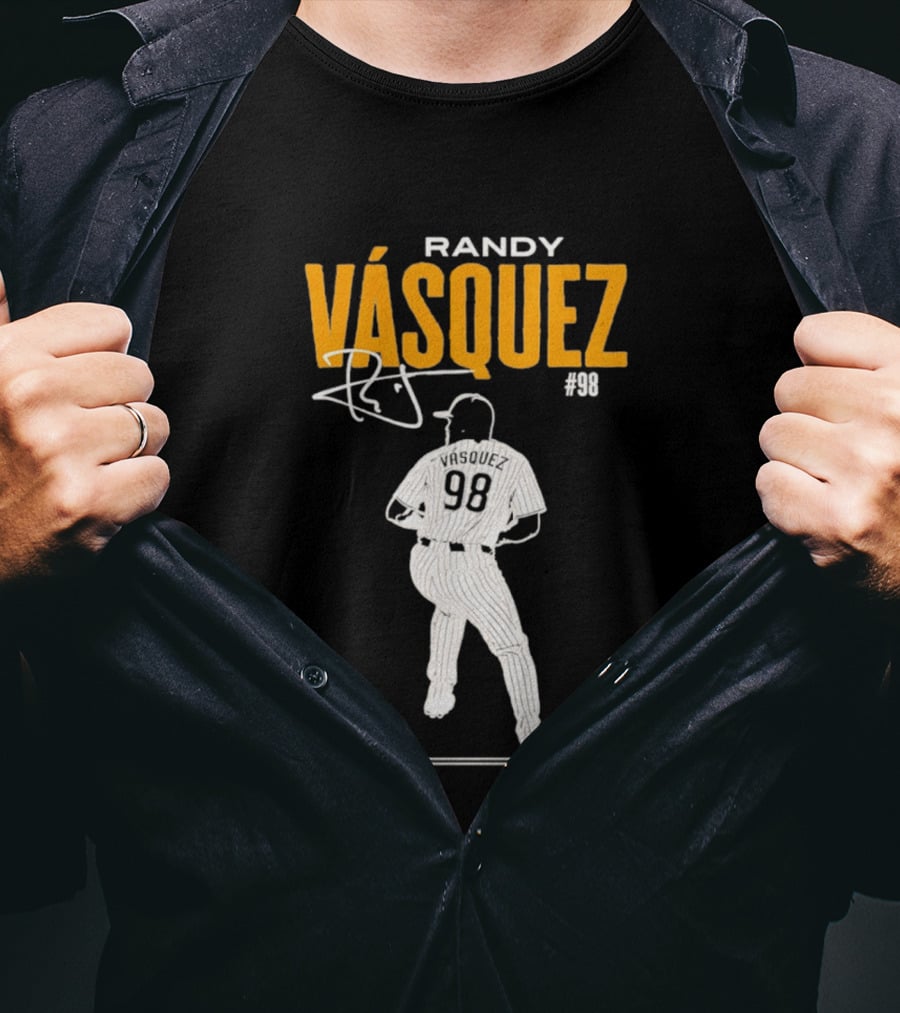 Randy Vázquez 98 San Diego Players Signature T-Shirt