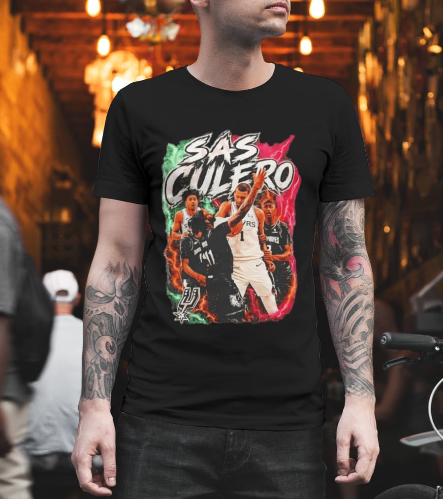 San Antonio Spurs SAS Culero Victor Wembanyama Basketball Players T-Shirt