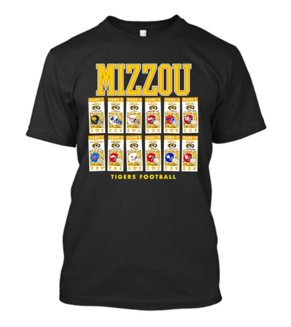 Mizzou Tigers 2026 Football Season Schedule Games T-Shirt