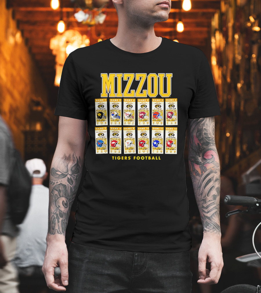 Mizzou Tigers 2026 Football Season Schedule Games T-Shirt