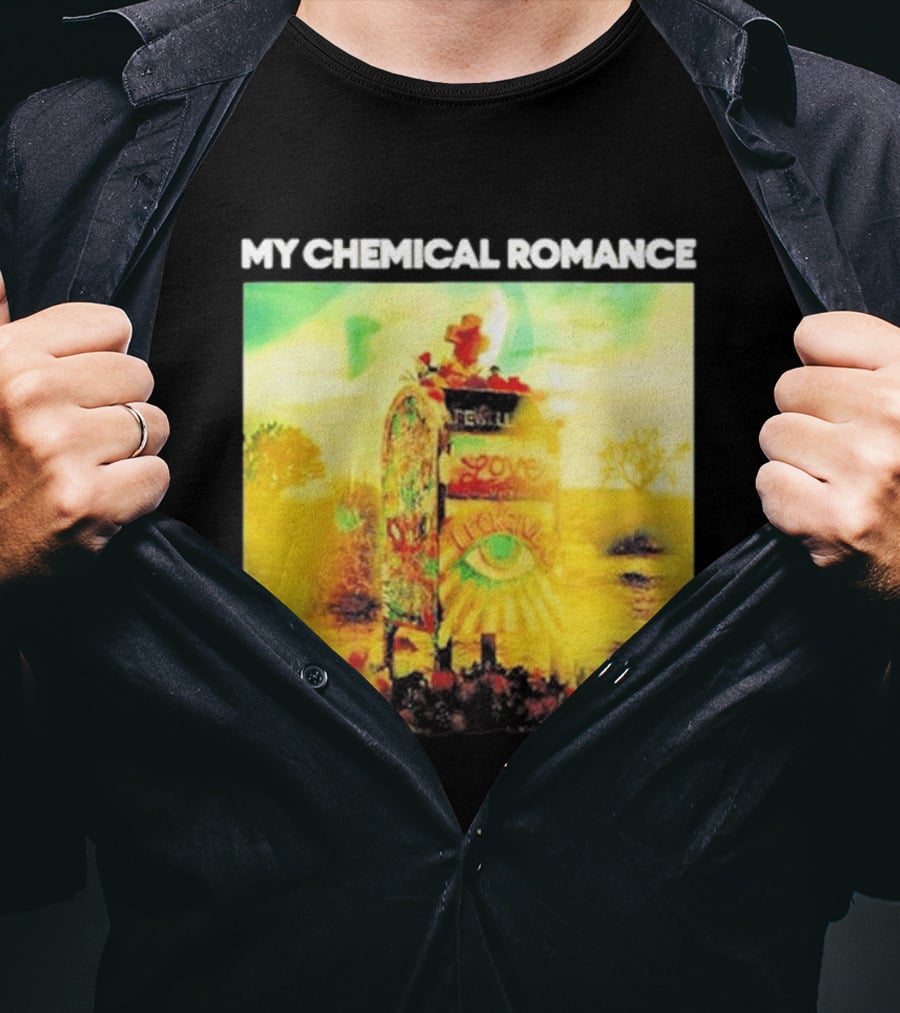 My Chemical Romance Danger Days Album Art Neon Desert Mailbox T-Shirt
