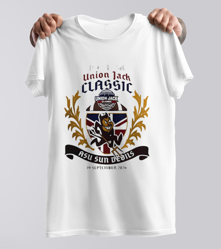 Arizona State Sun Devils Union Jack Classic London 19 September 2026 Football T-Shirt