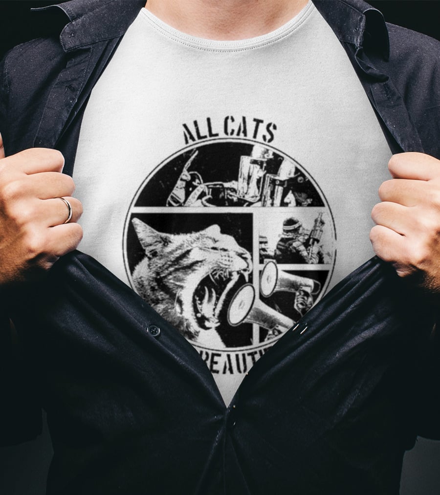 All Cats Are Beautiful Cat And Soldier T-Shirt