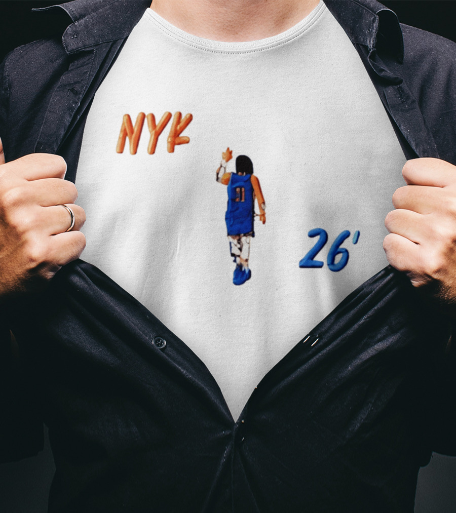 NYK Jalen Brunson Caricature 26' Basketball NBA New York Knicks T-Shirt