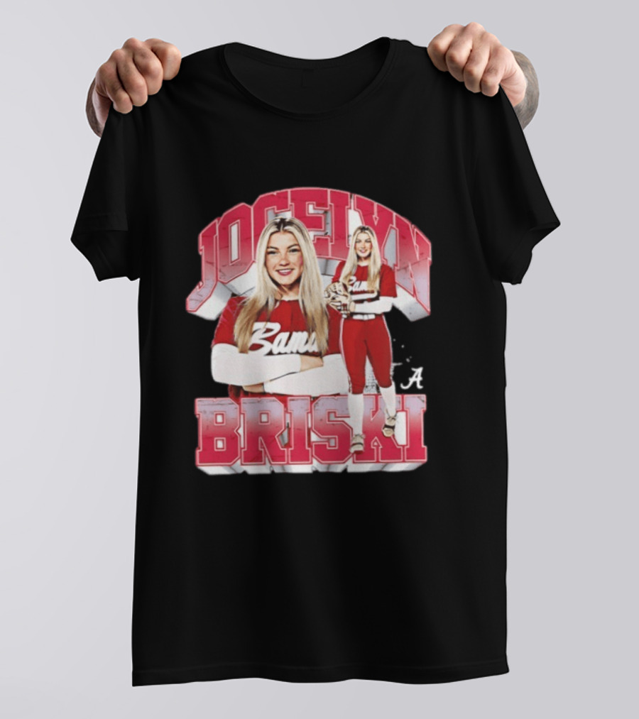 Jocelyn Briski Alabama Bama Crimson Tide Softball 90s Bootleg T-Shirt