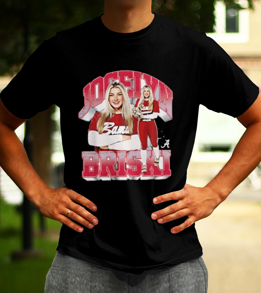 Jocelyn Briski Alabama Bama Crimson Tide Softball 90s Bootleg T-Shirt
