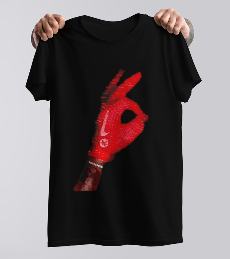 Ohio State Buckeyes Ice Glove Iceman Nike Scarlet Football Glove T-Shirt