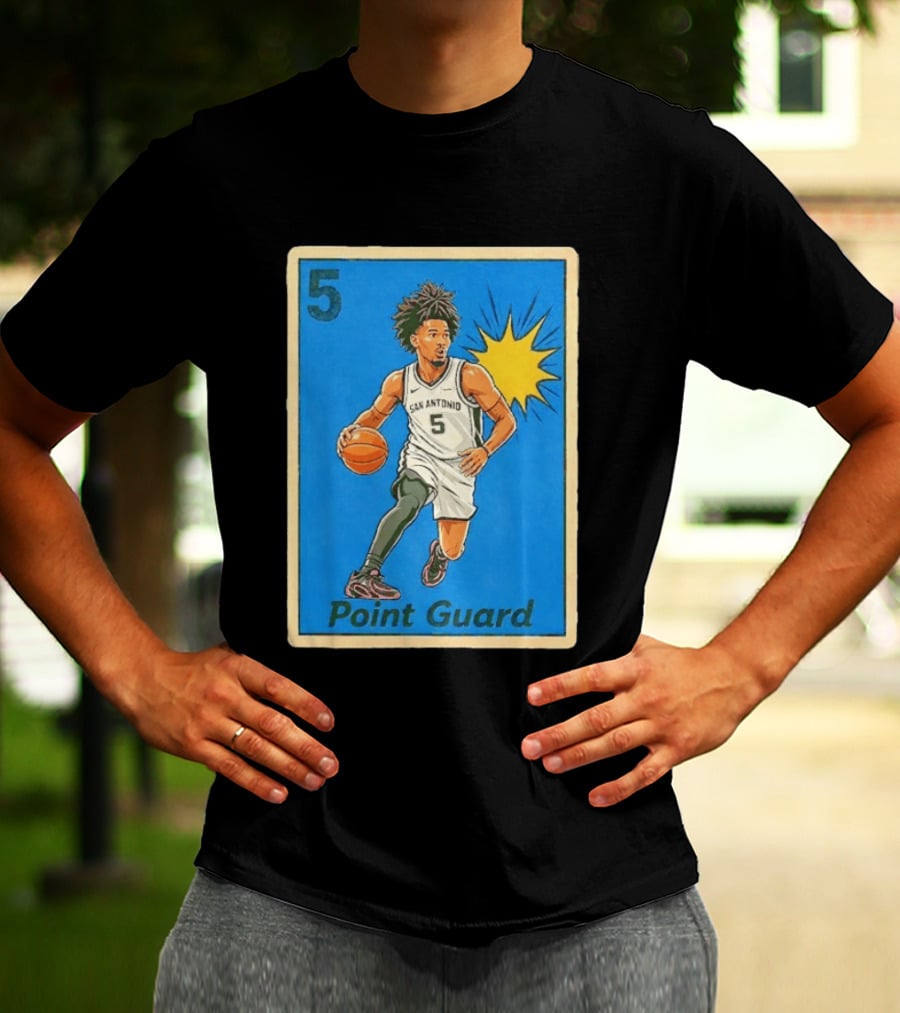 San Antonio Spurs Point Guard Stephon Castle 5 T-Shirt