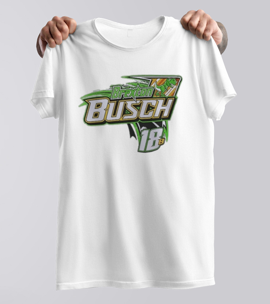 Brexton Busch 18B Dinosaur Racing T-Shirt