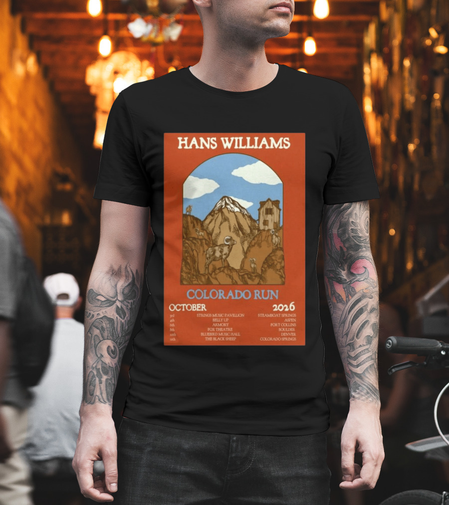 Hans Williams Colorado Run October 2026 Steamboat Springs Aspen Fort Collins Boulder Denver Colorado Springs T-Shirt