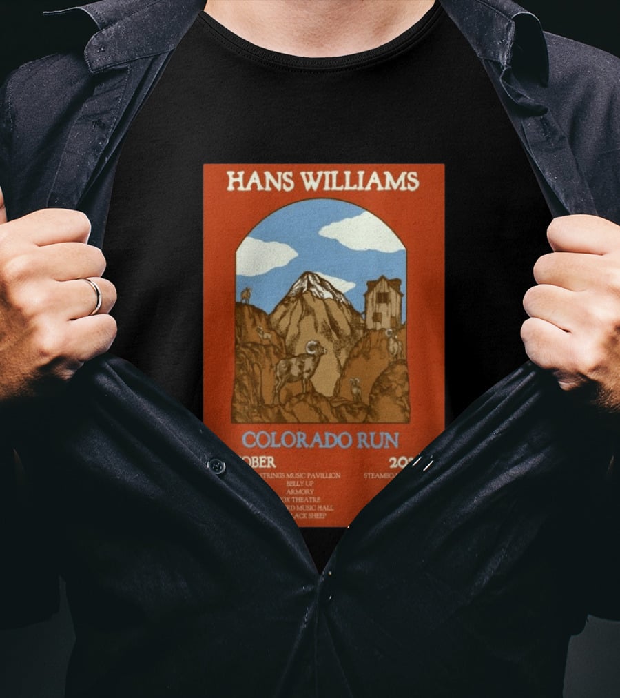 Hans Williams Colorado Run October 2026 Steamboat Springs Aspen Fort Collins Boulder Denver Colorado Springs T-Shirt