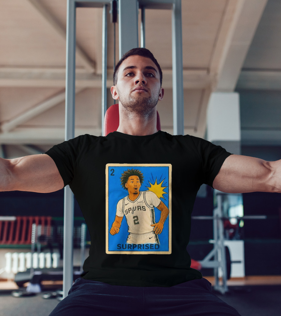 Surprised Dylan Harper Spurs Basketball Card T-Shirt